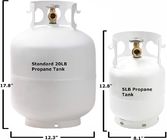 Refill Filling LPG Gas Cylinder Prices Cooking Gas Cylinder 20 lb NEW Steel Propane Cylinder - OPD vlave - DOT Approved supplier