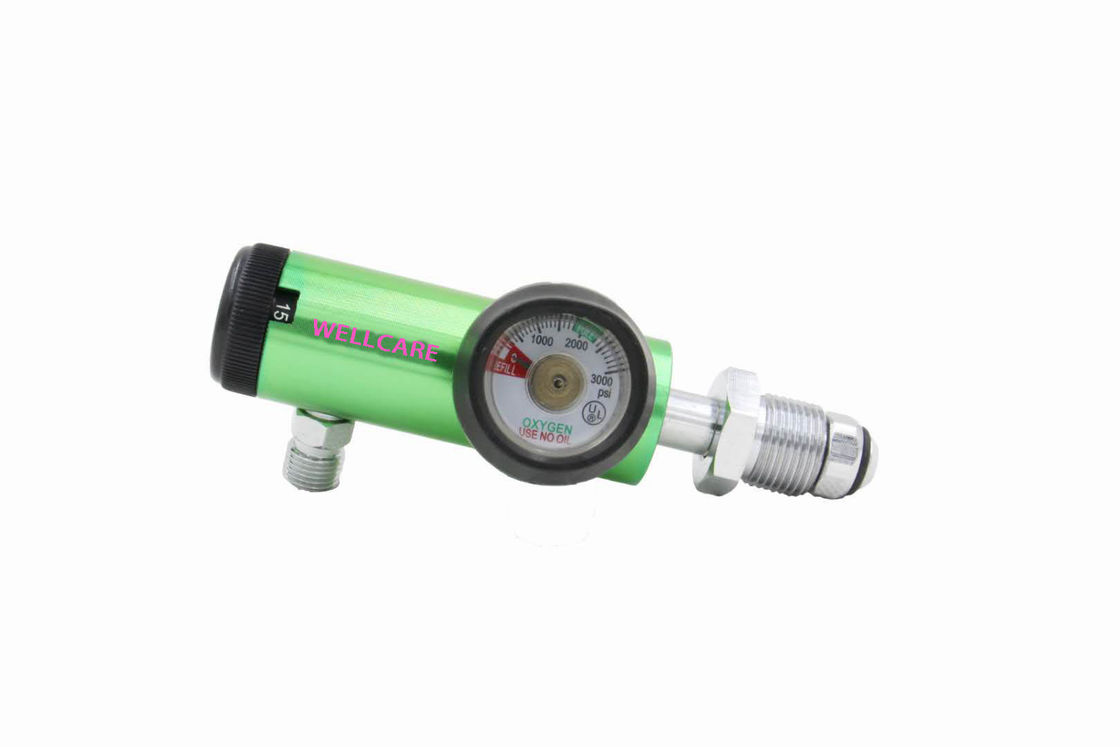 Oxygen Respiratory Brass Material Medical Use Oxygen Regulator With Humidifier Bottle Single Stage CGA 540 Regulator supplier